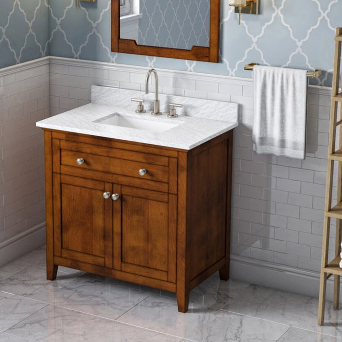 Jeffrey Alexander Chatham 36-inch Bathroom Vanity With Top In Brown From Home Luxury USA