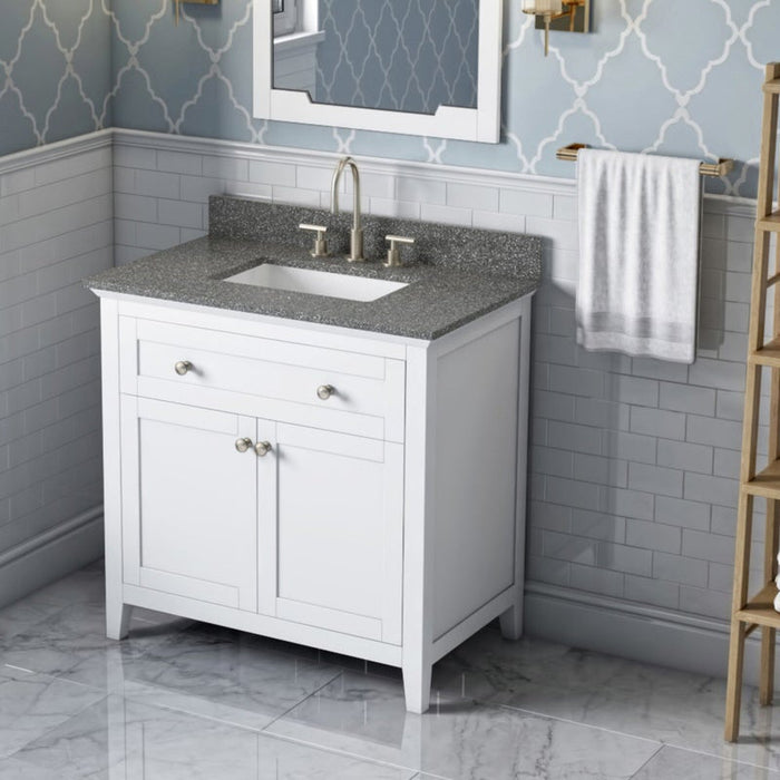 Jeffrey Alexander Chatham 36-inch Bathroom Vanity With Top In Grey From Home Luxury USA