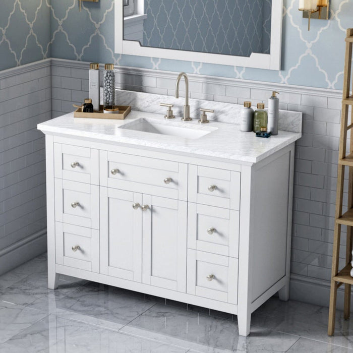 Jeffrey Alexander Chatham 48-inch Bathroom Vanity With Top In Grey From Home Luxury USA