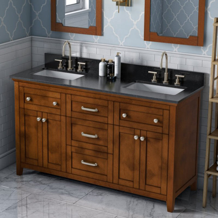 Jeffrey Alexander Chatham 60-inch Double Sink Bathroom Vanity In White From Home Luxury USA