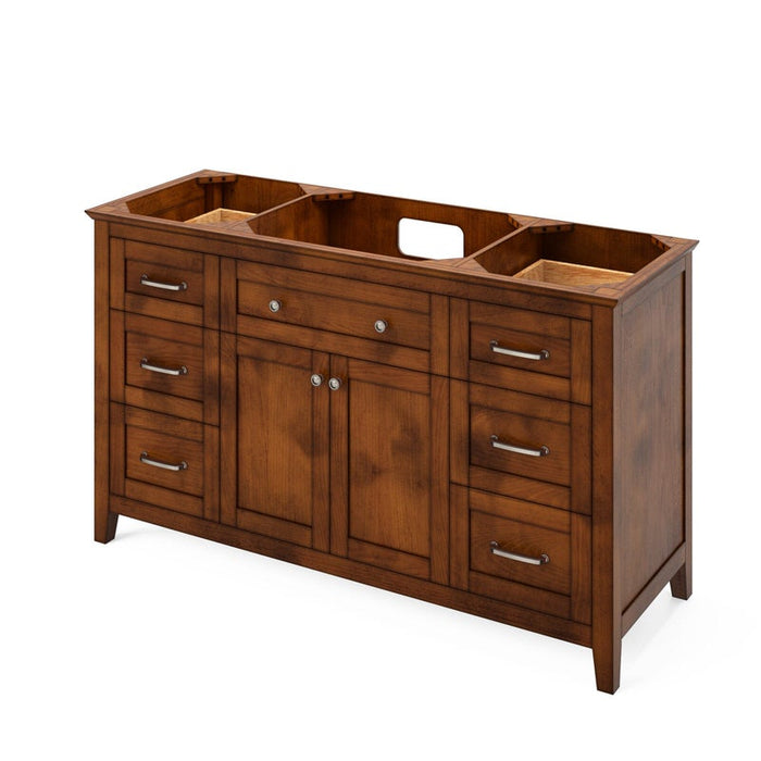 Jeffrey Alexander Chatham 60-inch Single Sink Bathroom Vanity With Top In Brown From Home Luxury USA