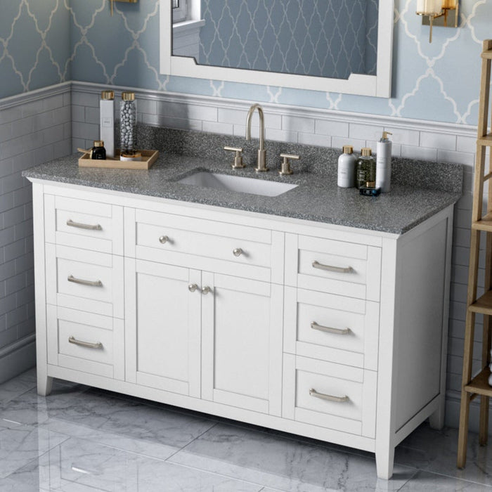 Jeffrey Alexander Chatham 60-inch Single Sink Bathroom Vanity With Top In Grey From Home Luxury USA