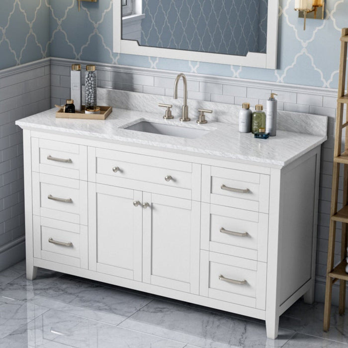 Jeffrey Alexander Chatham 60-inch Single Sink Bathroom Vanity - Luxe Vanity & Tub