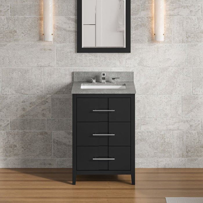 Jeffrey Alexander Katara 24-inch Single Bathroom Vanity With Top In Grey From Home Luxury USA