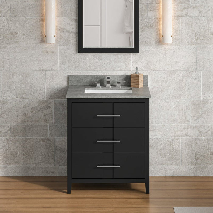 Jeffrey Alexander Katara 30-inch Single Bathroom Vanity With Top In White From Home Luxury USA