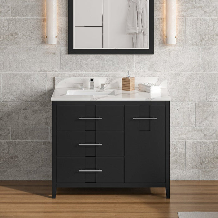 Jeffrey Alexander Katara 42-inch Single Bathroom Vanity With Top In Grey From Home Luxury USA