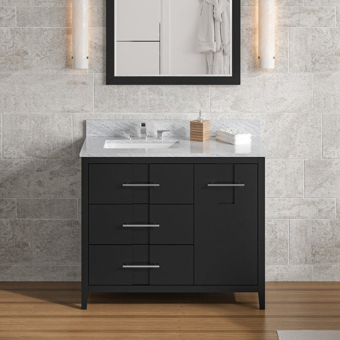 Jeffrey Alexander Katara 42-inch Single Bathroom Vanity With Top In White From Home Luxury USA