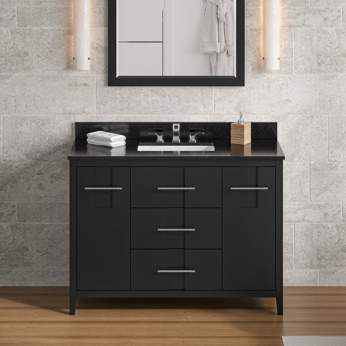 jeffrey alexander katara 42-inch single bathroom vanity with top in grey from home luxury usa