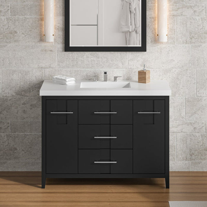 jeffrey alexander katara 42-inch single bathroom vanity with top in white from home luxury usa