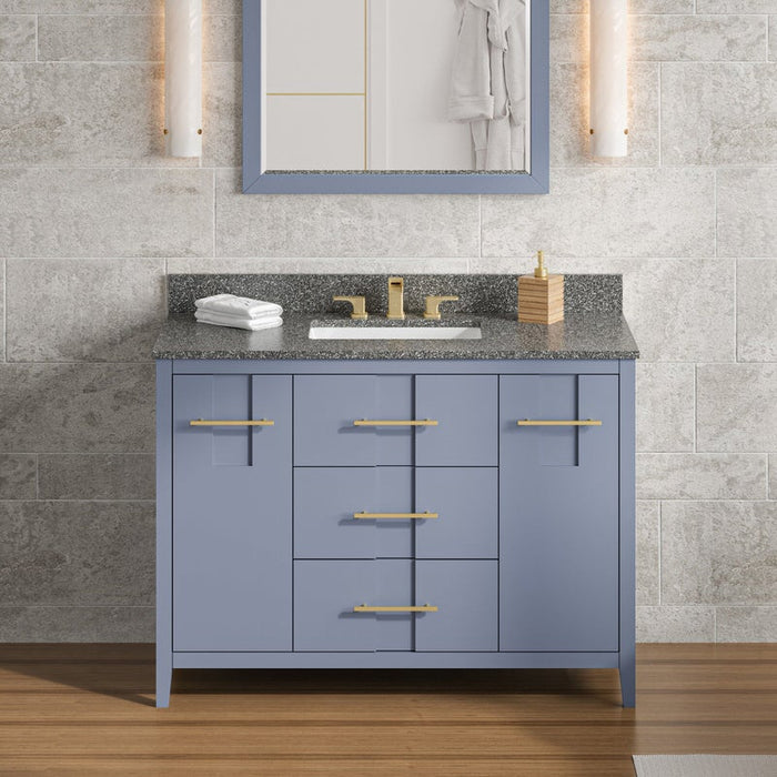 jeffrey alexander katara 42-inch single bathroom vanity with top in blue from home luxury usa