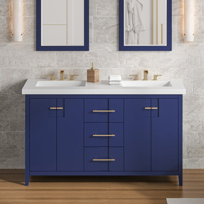 Jeffrey Alexander Katara 60-inch Double Bathroom Vanity with Top - Luxe Vanity & Tub