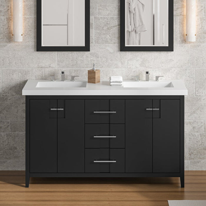 jeffrey alexander katara 60-inch double bathroom vanity with top in white from home luxury usa