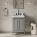 jeffrey alexander percival 24-inch bathroom vanity with top in grey