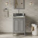 jeffrey alexander percival 24-inch bathroom vanity with top in grey