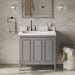 jeffrey alexander percival 36-inch single bathroom vanity with top in grey