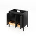 jeffrey alexander percival 36-inch single bathroom vanity with top in black