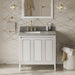 jeffrey alexander percival 36-inch single bathroom vanity with top in white 