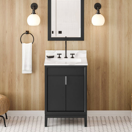 jeffrey alexander theodora 24-inch single bathroom vanity with top in black from home luxury usa