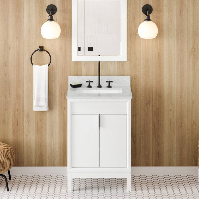 jeffrey alexander theodora 24-inch single bathroom vanity with top in white from home luxury usa