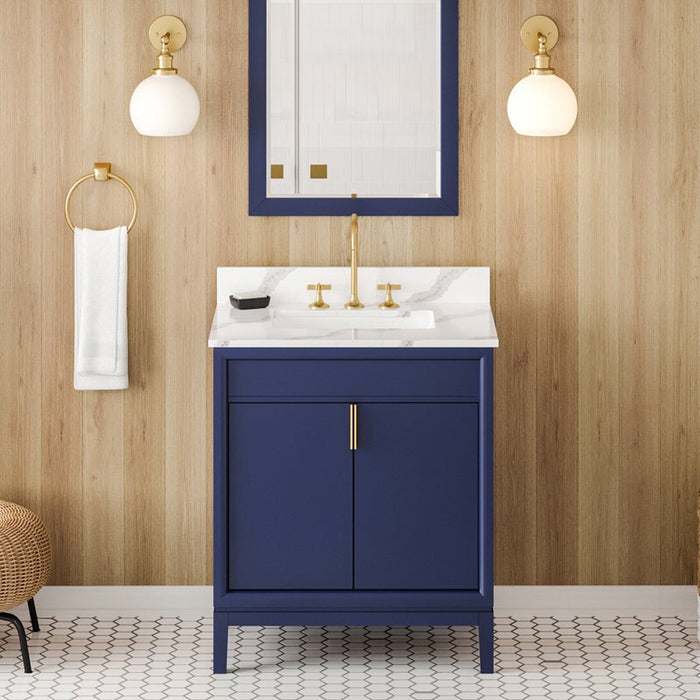 Jeffrey Alexander Theodora 30-inch Bathroom Vanity with Top - Luxe Vanity & Tub