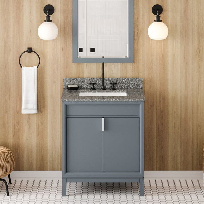 jeffrey alexander theodora 30-inch single bathroom vanity with top in blue from home luxury usa