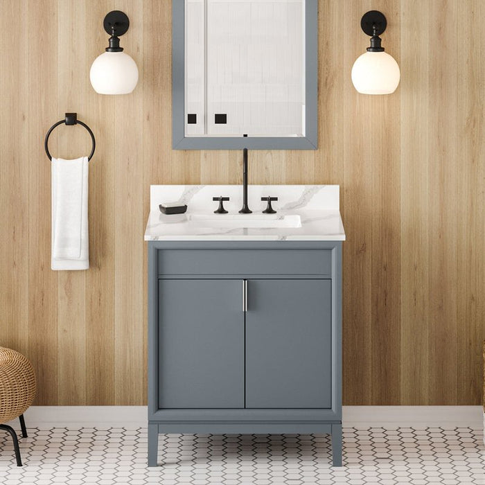 jeffrey alexander theodora 30-inch single bathroom vanity with top in blue from home luxury usa