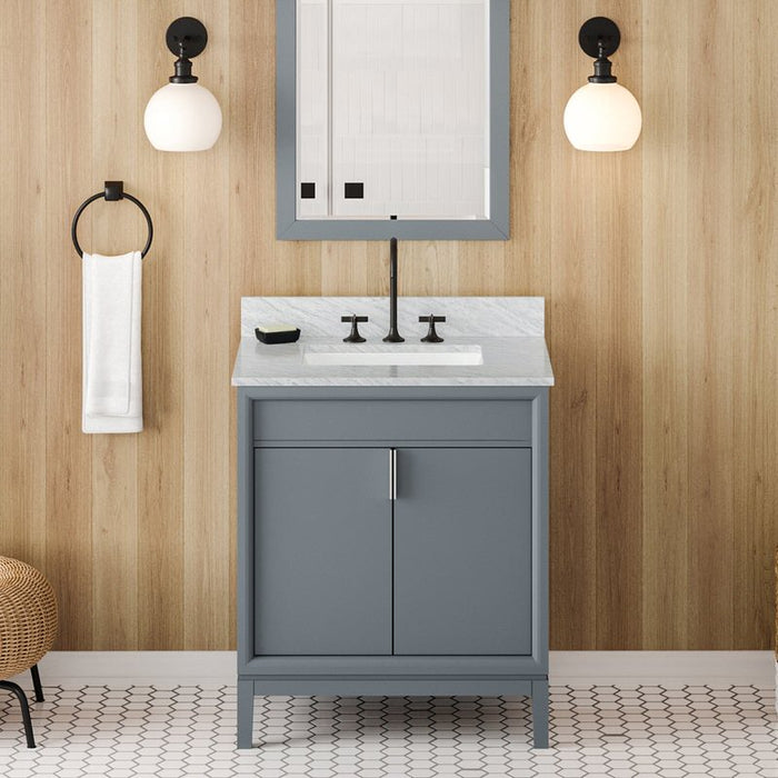 jeffrey alexander theodora 30-inch single bathroom vanity with top in blue from home luxury usa