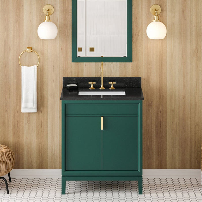 jeffrey alexander theodora 30-inch single bathroom vanity with top in blue from home luxury usa