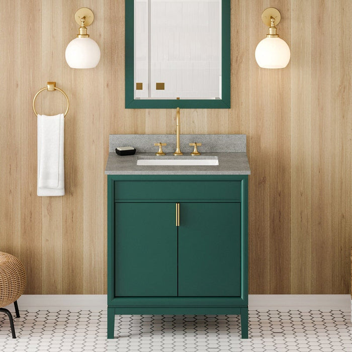 jeffrey alexander theodora 30-inch single bathroom vanity with top in blue from home luxury usa