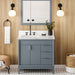 jeffrey alexander theodora 36-inch single bathroom vanity with top in blue from home luxury usa