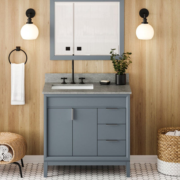 jeffrey alexander theodora 36-inch single bathroom vanity with top in blue from home luxury usa