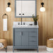 jeffrey alexander theodora 36-inch single bathroom vanity with top in blue from home luxury usa