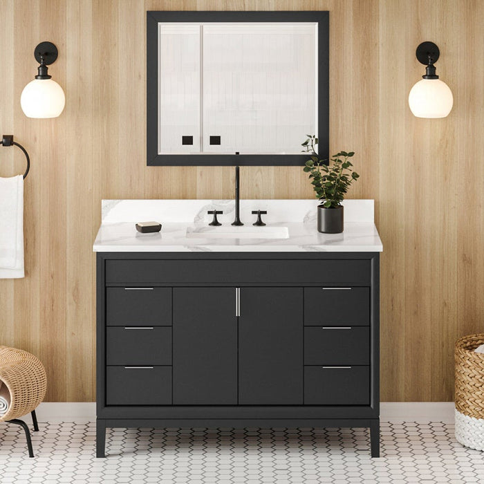 jeffrey alexander theodora 48-inch bathroom vanity with top in grey from home luxury usa