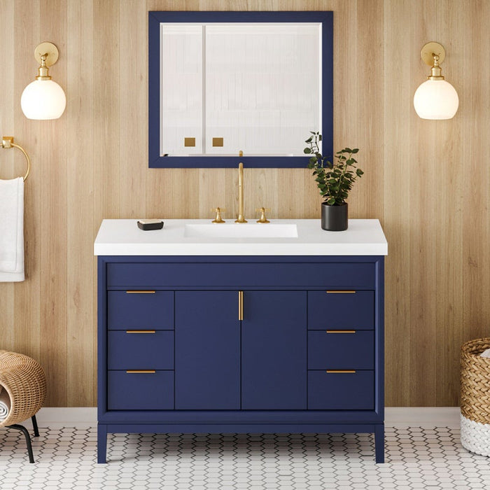 Jeffrey Alexander Theodora 48-inch Bathroom Vanity with Top - Luxe Vanity & Tub