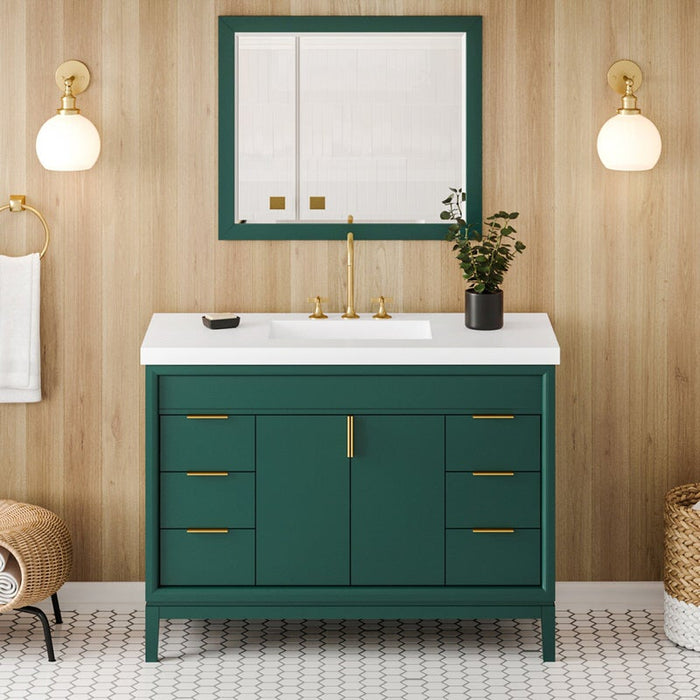 jeffrey alexander theodora 48-inch bathroom vanity with top in blue from home luxury usa