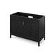 jeffrey alexander theodora 48-inch bathroom vanity with top in black from home luxury usa