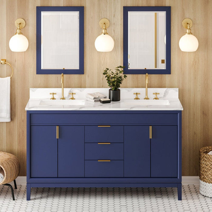 Jeffrey Alexander Theodora 60-inch Bathroom Vanity with Top - Luxe Vanity & Tub