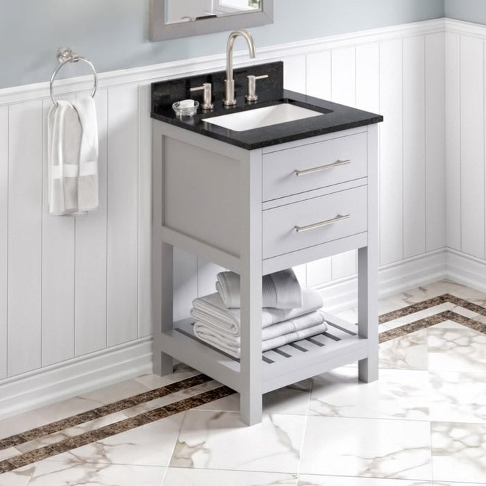 Jeffrey Alexander Wavecrest 24-inch Single Bathroom Vanity Set - Luxe Vanity & Tub