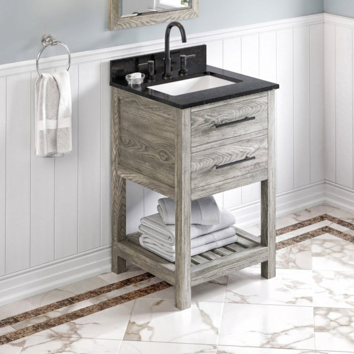 jeffrey alexander wavecrest 24-inch single bathroom vanity with top in grey from home luxury usa