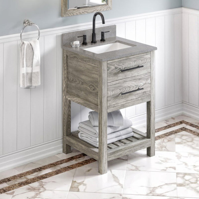 jeffrey alexander wavecrest 24-inch single bathroom vanity with top in grey from home luxury usa