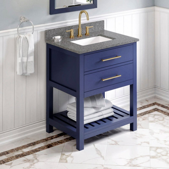 jeffrey alexander wavecrest 30-inch bathroom vanity with top in grey from home luxury usa