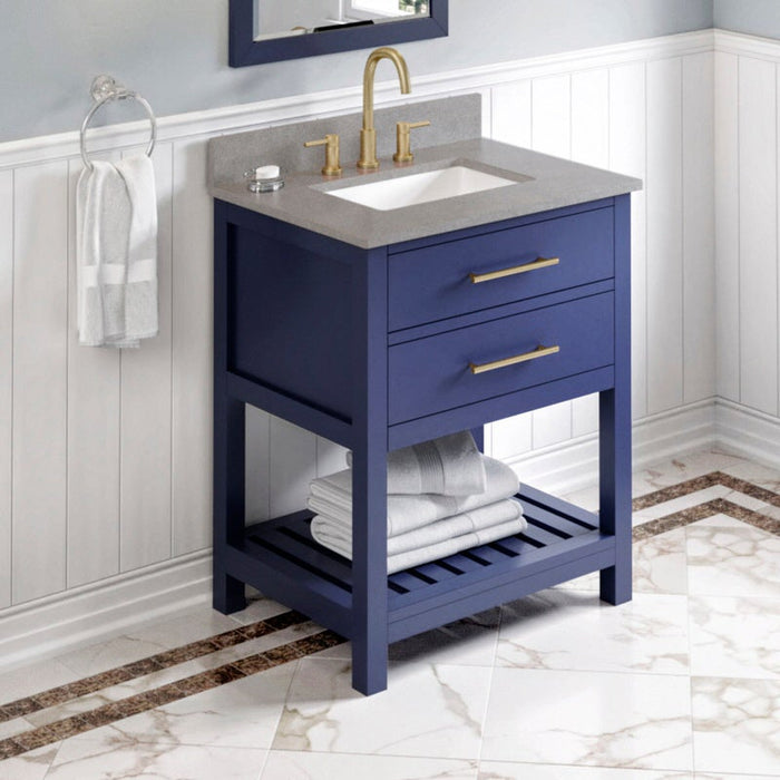 jeffrey alexander wavecrest 30-inch bathroom vanity with top in white from home luxury usa