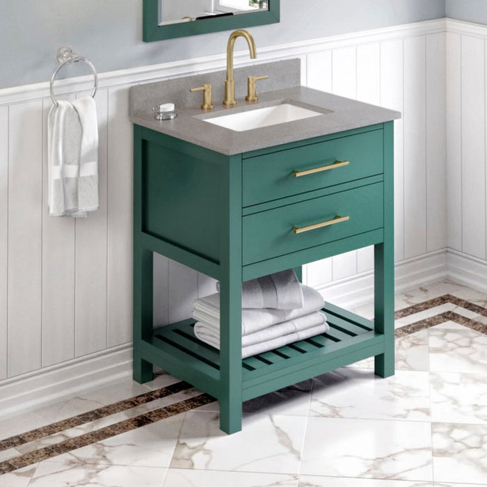 jeffrey alexander wavecrest 30-inch bathroom vanity with top in white from home luxury usa