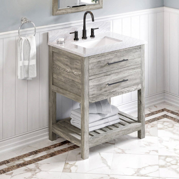 jeffrey alexander wavecrest 30-inch bathroom vanity with top in grey from home luxury usa