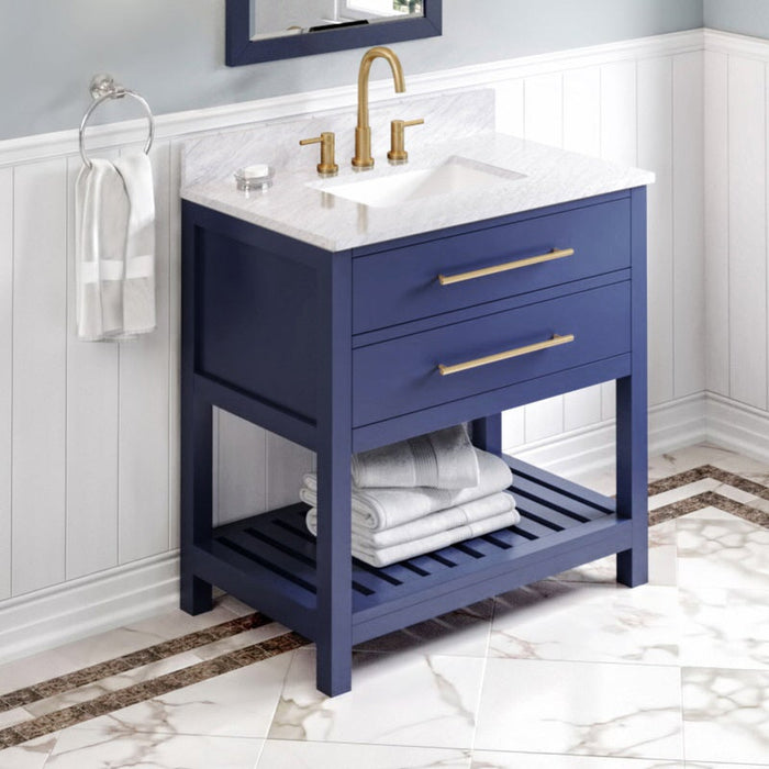 Jeffrey Alexander Wavecrest 36-inch Single Bathroom Vanity Set - Luxe Vanity & Tub