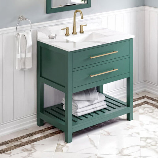 jeffrey alexander wavecrest 36-inch single bathroom vanity with top in blue from home luxury usa