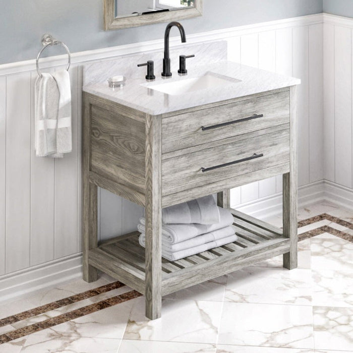 jeffrey alexander wavecrest 36-inch single bathroom vanity with top in grey from home luxury usa