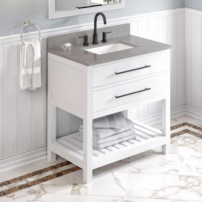 jeffrey alexander wavecrest 36-inch single bathroom vanity with top in grey from home luxury usa