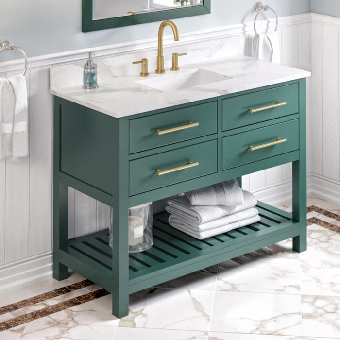 jeffrey alexander wavecrest 48-inch single bathroom vanity with top in blue from home luxury usa