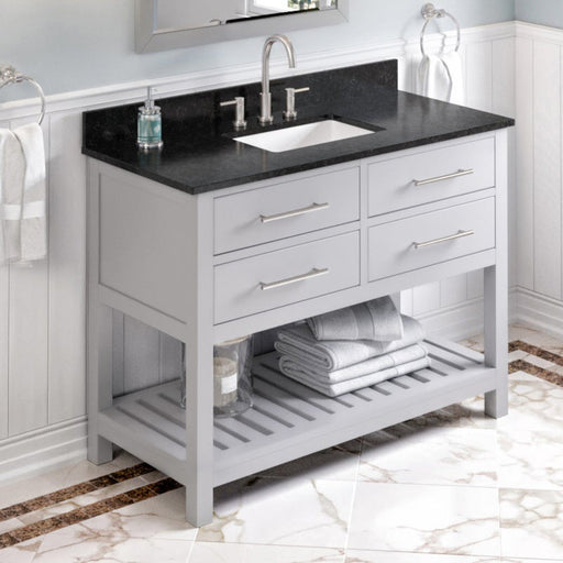 jeffrey alexander wavecrest 48-inch single bathroom vanity with top in blue from home luxury usa